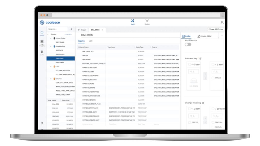 Coalesce Software Interface areto 1