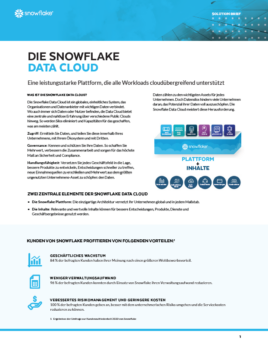 Die Snowflake Data Cloud brochure image areto