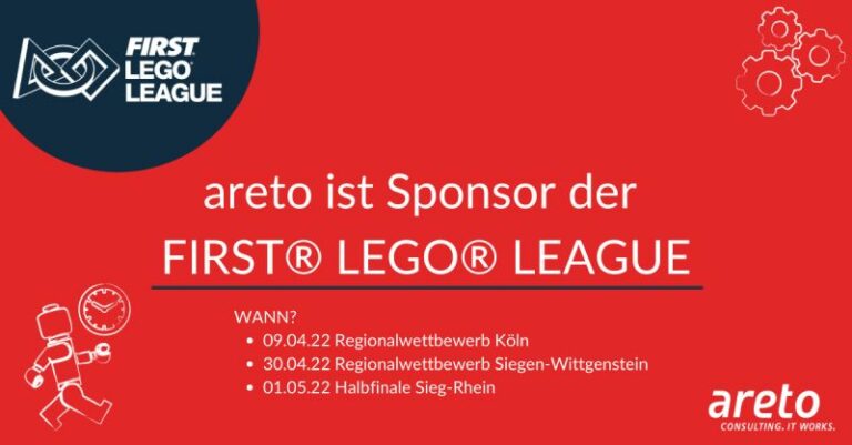 areto ist Sponsor der First Lego League Wettbewerbe
